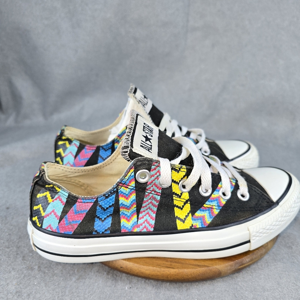 Converse All Star Black Multicolor Southwestern Themed Sneakers Womens Size 6.5 - Picture 2 of 8